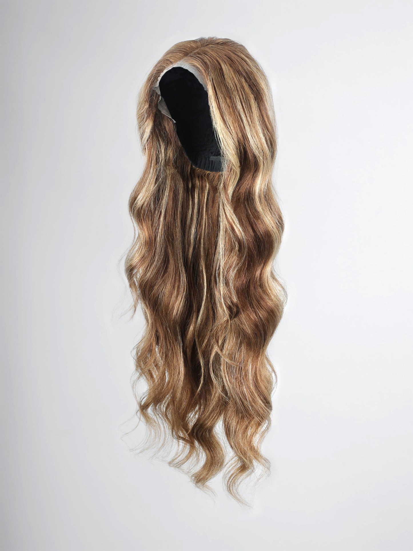 Beyonce Styled 200% Density Honey Blonde Highlights Body Wave Lace Human Hair Wig