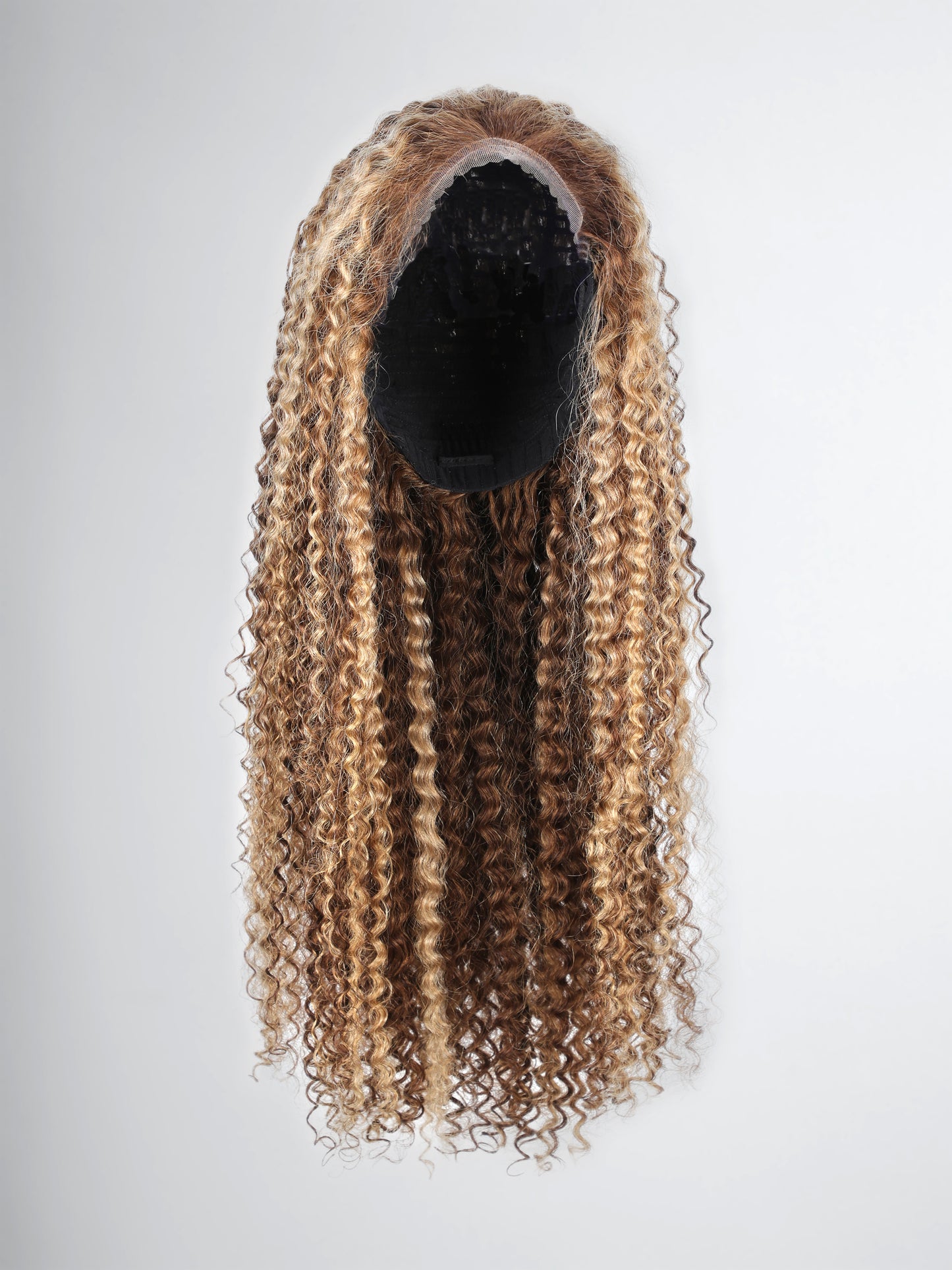 Classic Beyonce Look! 200% Density Honey Blonde Highlights Water Wave Lace Frontal Wig