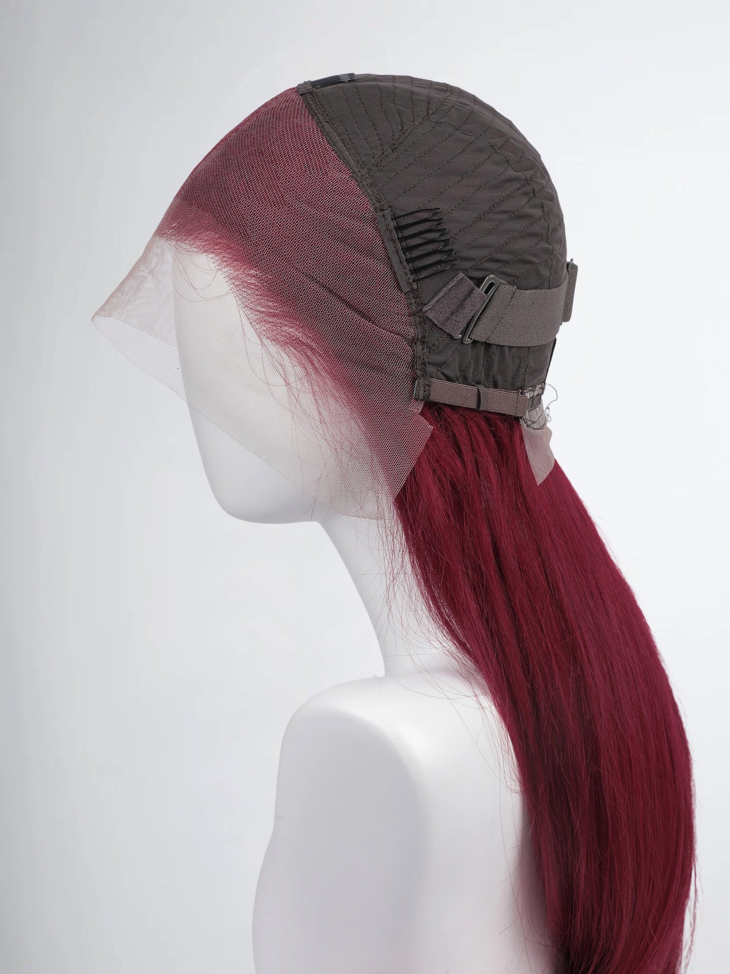 Dark Red Cherry 13x4 Human Hair Colored Wig
