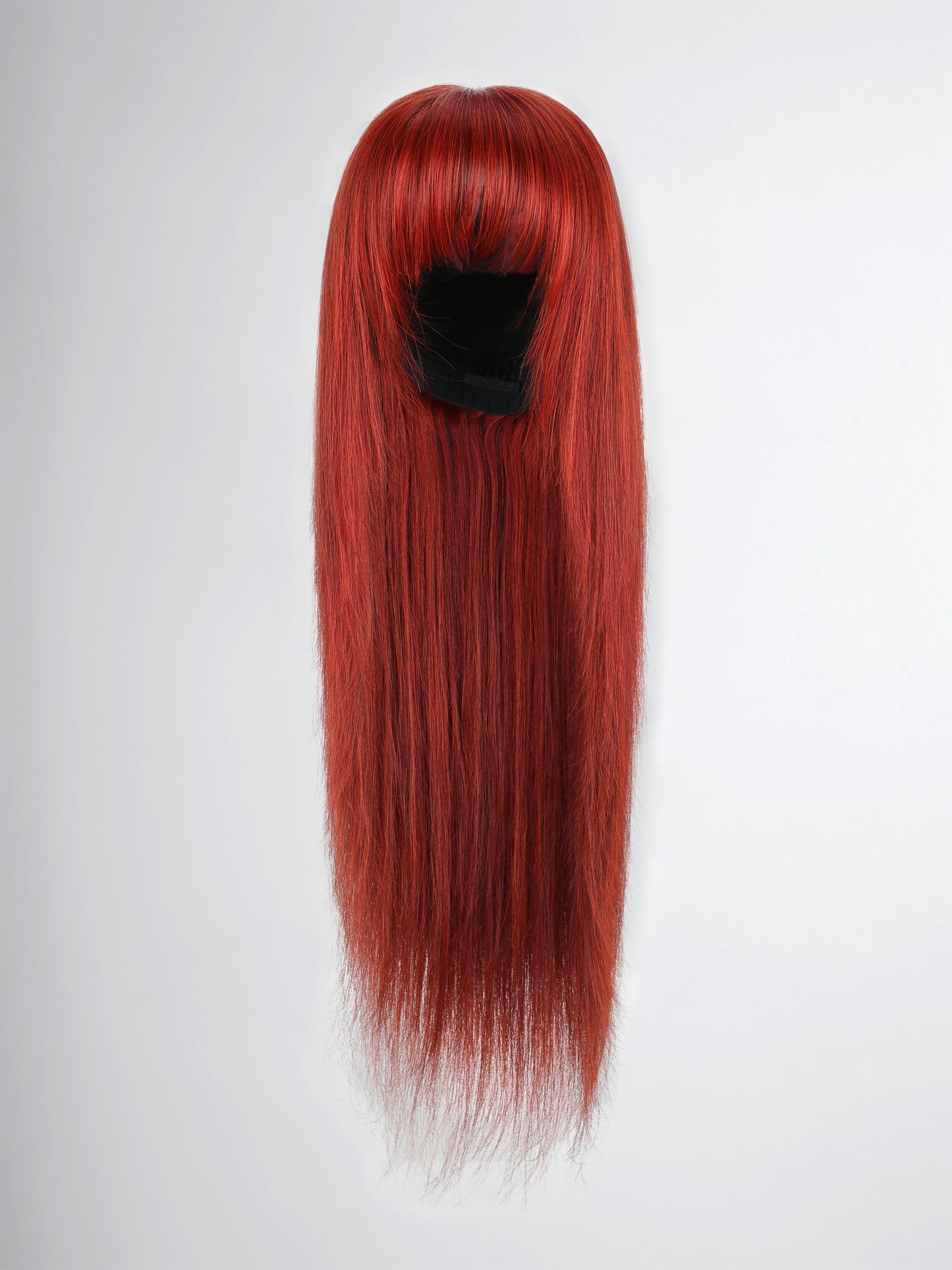 Bangs Look! Copper Brown Layer Cut Lace Frontal Wig
