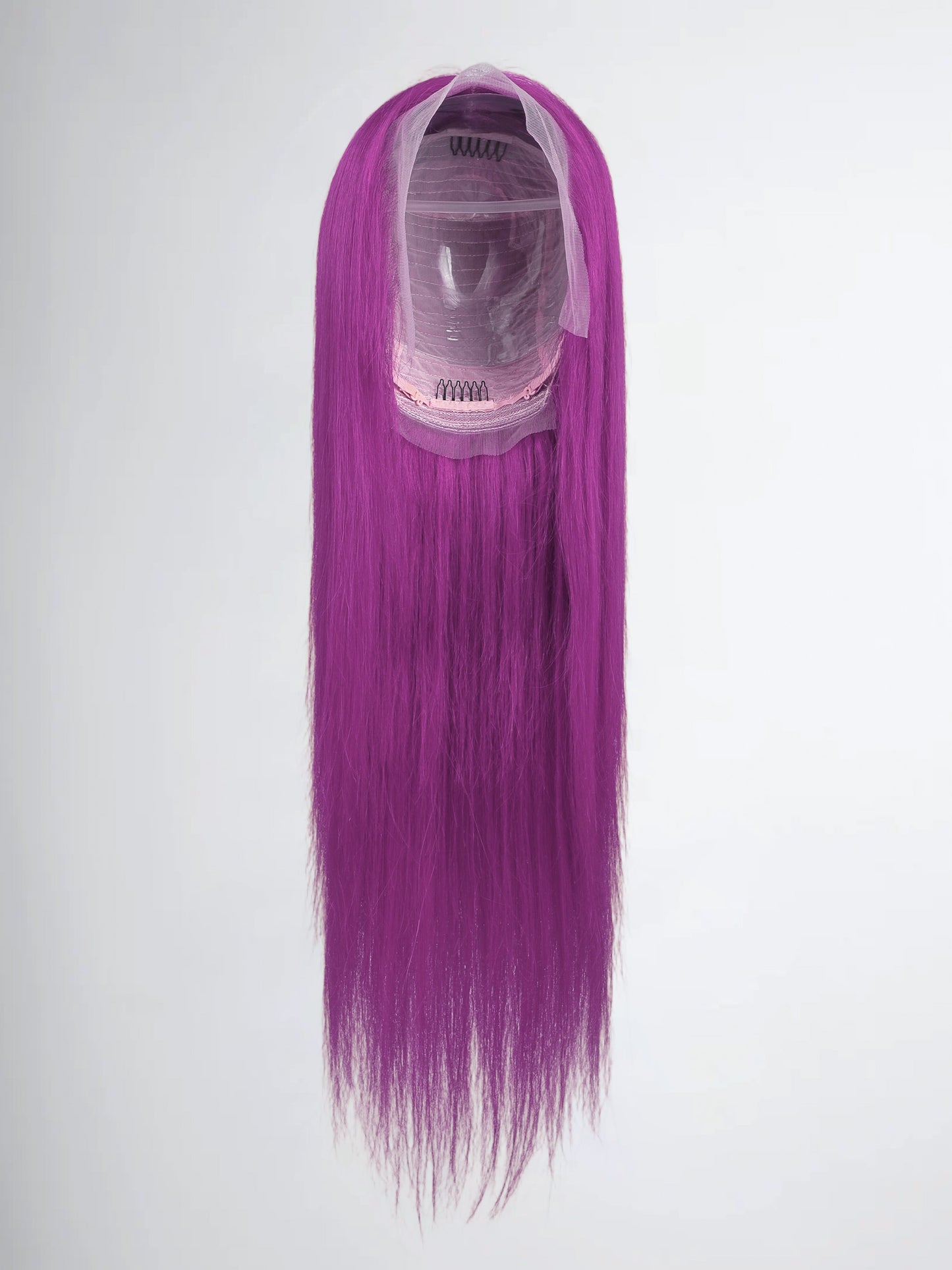 Vivid Violet Glow Straight Lace Front Wig