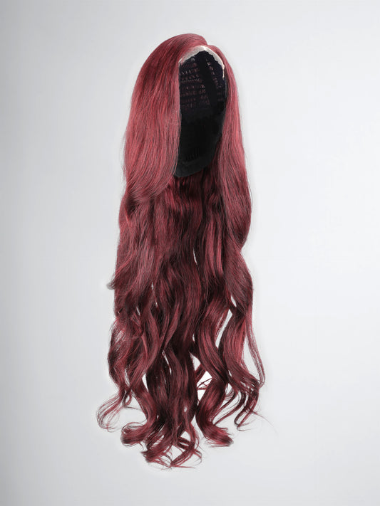 200% Density 99J Burgundy Body Wave Colored Human Hair Wig