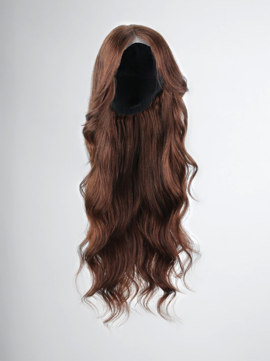 Cute Chestnut Look Fall Must Have! Chocolate Brown Body Wave Wig