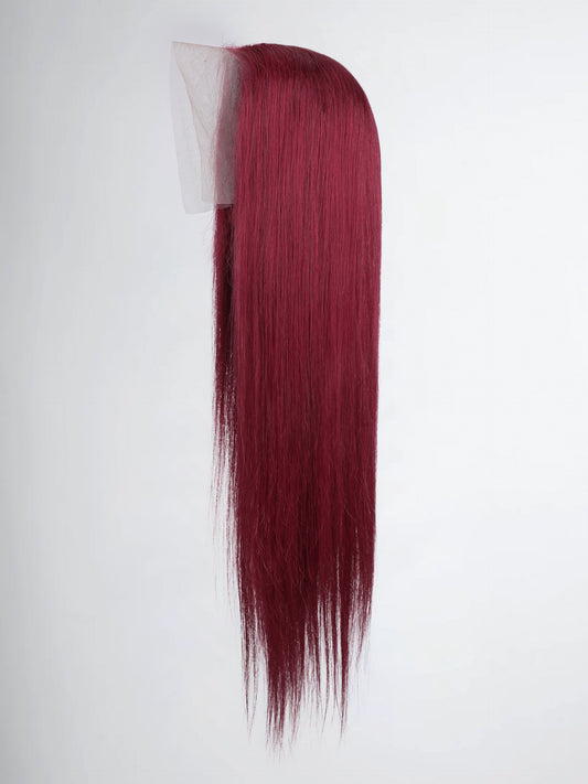 Dark Red Cherry 13x4 Human Hair Colored Wig