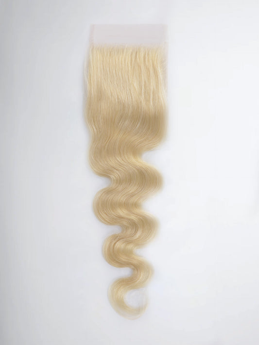 Dye What Color You Want! #613 Human Hair 4x4 Body Wave Lace Closure