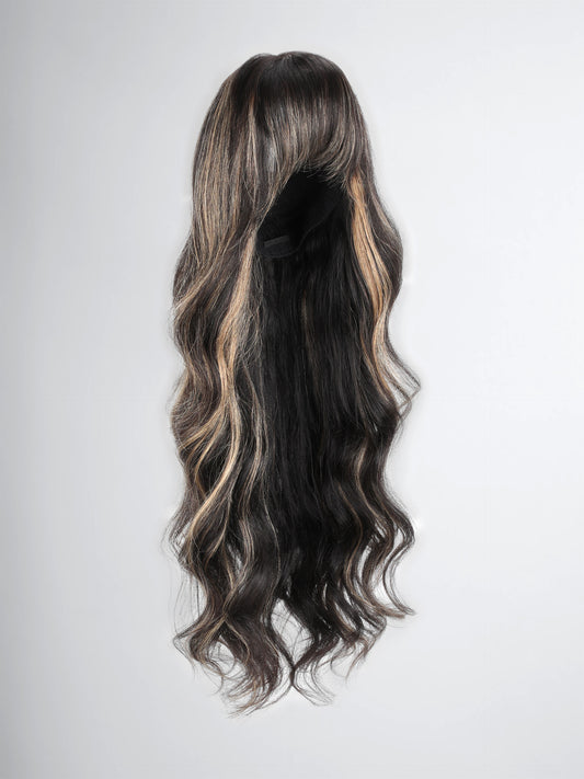 Cute Look Must Have! Balayage Body Wave Lace Frontal Wig With Bangs