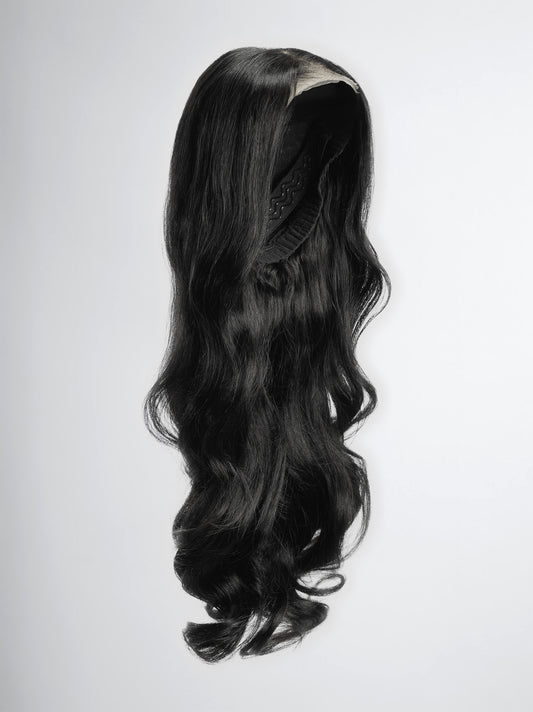 LUXE – 220% Density Natural Black Body Wave 7x5 Lace Front Wig