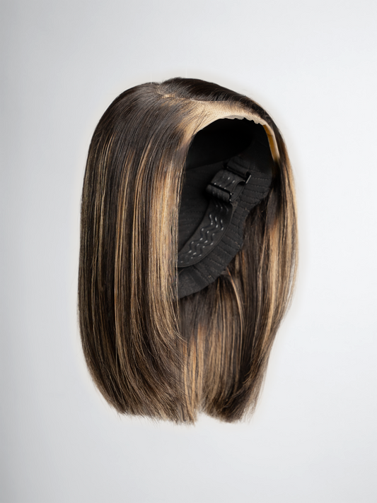 Beyonce Look! 200% Density Balayage Highlight Straight Bob Wig